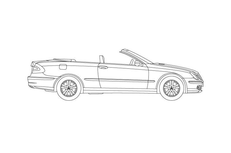 Mercedes CLK Cabrio for Revit