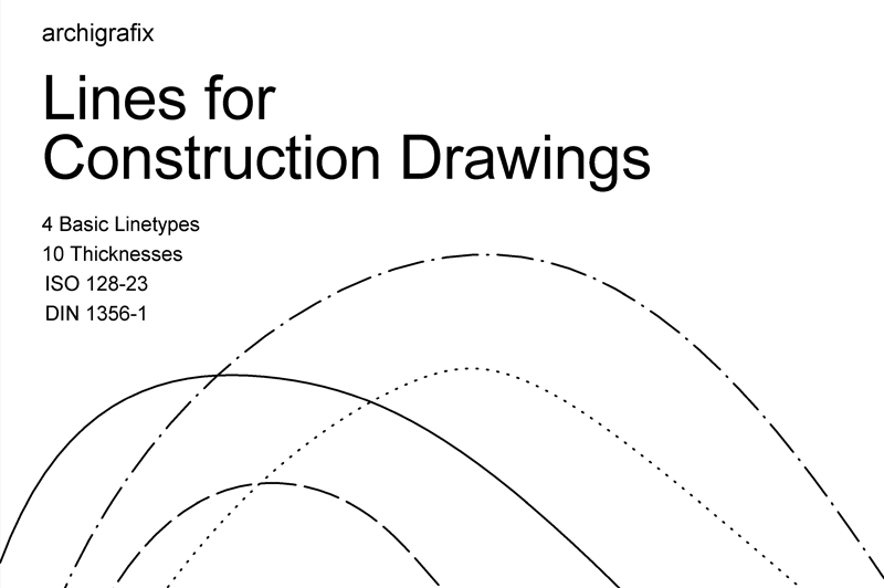 lines for construction drawings ISO 128-23