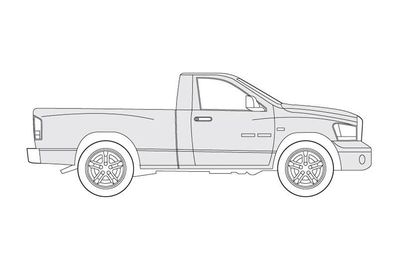 Dodge RAM Side View - See pdf overview for other views 