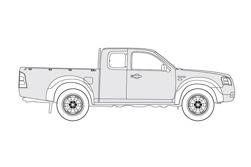 Ford Ranger XL - Side View - See pdf overview for other views 